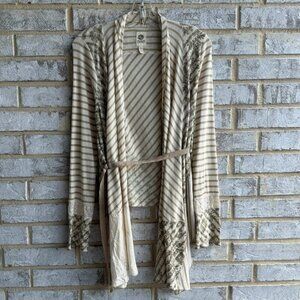 Tiny Anthropologie Long Sleeve Striped Open Cardigan Sweater Women's Size M